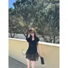 Estética de Estampado de Leopardo, Diseño en Capas de Estilo Vintage a la Moda, Falda Corta con Cintura Elástica, Pantalones Falda para Mujer, Falda Media Estilo Pastel