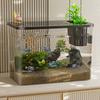 Aquário de Aquário Desktop Aquário Ecológico Aquário Plástico Alta Transparente Sala de Estar Doméstica Paisagem Tanque de Peixes Preguiçoso de Pequeno e Médio Porte