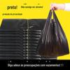 Saco de Lixo Bolsa Doméstica Espessado Médio Acessível Resíduos de Cozinha Preto Estilo Colete Grande Puxar Balde Saco Plástico