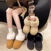 Zapatos Baotou para Mujer Punta Redonda Retro Zapatos Forrest Gump 2025 Otoño Nuevas Botas de Nieve con Plataforma