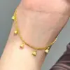 Pulsera de lirio y orquídea con método antiguo de Xiaohong para mujer, doble apilamiento, 18k, exquisita, ins, diseño de nicho, versátil, nueva