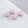 Tinta de cozimento Macaron Color Alloy Cherry Blossom Straight Beads Beaded DIY Pulseira Chaveiro Acessórios de Corrente de Celular