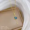 [Acero de Titanio] Cielo Estrellado Galaxia Estrella Luz Lujo Magnífico Collar Completo de Diamantes Cadena para Clavícula Fácil de Combinar Cadena de Acero de Titanio para Mujer