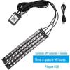 Luz de Atmosfera de Carro Transfronteiriça Modificação Luz Ambiente de Carro LED, Luz Multicolor Controlada por Som, Luz Interna para Pé App, Luz Decorativa