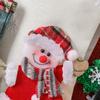 Hong Kong amor cross-border linho grande meia de Natal cerca saco de presente de Natal árvore de Natal pendurado saco de doces decorações