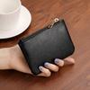 Mini monedero para hombre y mujer Ultrafino Exquisito Monedero con cremallera Billetera pequeña corta Bolsa de mano para llaves y tarjetas Bolsa para mujer Almacenamiento