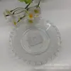 Venda Direta da Fábrica Ktv Padrão em Relevo Retrô Transparente Prato de Café da Manhã Sobremesa Frutas Tigela Prato Pequeno Prato de Osso de Vidro Lanche Pequeno
