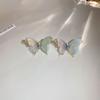 Brincos de borboleta com diamantes pequenos e frescos Agulha de Prata Design de nicho japonês e coreano brincos de moda brincos estilo doce e cool para mulheres