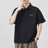 Ropa para Hombre Fengshe / Nuevo Polo de Verano 2026 para Hombre con Cuello Camisero de Solapa Manga Corta Delgado Marca de Moda Polo de Cinco Mangas