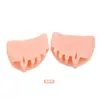 Fabricantes de almofada de palma frontal de silicone fornecem almofada frontal tamanho meio almofada de massagem cinco dedos almofada de palma frontal embutida almofada frontal SEBS com tecido
