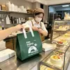 Bolsas Térmicas Desechables de Tela No Tejida con Recubrimiento de Papel de Aluminio para Conservación de la Frescura y Aislamiento Térmico, Bolsas de Empaque para Llevar de Alta Calidad Personalizables