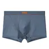 Directo de Fábrica Malla de Seda de Hielo Color Sólido Calzoncillo tipo Boxer Cintura Media Talla Grande Ropa Interior Transpirable para Hombre Venta al por Mayor Dropshipping