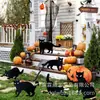 Letrero de Gato Negro de Halloween para Jardín Exterior Césped Jardín Horror Letrero de Halloween para Jardín Impermeable y Resistente a la Humedad