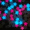 Ornamento de unha estrela de cinco pontas colorido da Sereia Ji, acessórios de resina de estrelas pequenas luminosos, material para bola de mão com cola de gota DIY