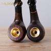 Pipa de Palo de Rosa Pipa Seca de Tres Propósitos Accesorios para Fumar al por Mayor Bolsa para Tabaco Cazoleta Pipa de Madera Maciza Filtrada de 9 mm Sándalo