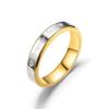 Moda Europea y Americana Anillos de Pareja Dorados Amor Eterno con Bordes Biselados, Anillos Eternos, Venta Directa de Fábrica