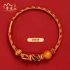 Pulsera del Dios de la Riqueza de Cinco Caminos del Monte Putuo Hilo Rojo Hecho a Mano Pulsera del Año Zodiacal de Pareja Pulsera de Hilo Multicolor de Cuentas de Vidrio para Mujer