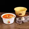 Pote de tempero para hot pot, louça de melamina, tigela de tempero para espetinho self-service, recipiente de molho de plástico, tigela grande para molho, tipo comercial