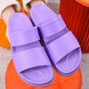 Chinelo Personalizado com Logo para Casais de Verão, Sandália Lisa de Tira Dupla para Homens, Sandália Antiderrapante de Bico Aberto Atacado