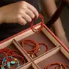 Colección de Pulseras Rojas del Sur de 4 mm Ágata Natural Nuevo Estilo Chinoiserie Pulsera Apilada para Mujer de Gama Alta Doble Círculo Regalo para Madre