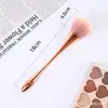 Pincel de Maquiagem Cruzado para Cintura Fina, Pincel Grande Único para Blush, Pincel Macio e Fofo para Pó Solto, Ferramenta de Beleza para Fixação e Esfumar Maquiagem