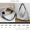 Listras Azuis RefrescantesEstilo Coreano de Nicho! Bolsa de Lona Grande Capacidade Casual Fashionável 2026 Nova Bolsa para o Dia a Dia