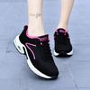 Comercio Exterior Transfronterizo Zapatos de Mujer Zapatos de Suela Gruesa con Amortiguación de Aire Malla Transpirable Tejido Volador Zapatos Individuales de Caña Baja Suela Suave Zapatos Deportivos Casuales para Mujer