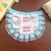 Babetes de desenho animado para animais de estimação, feitos à mão, estilo japonês e coreano, babetes fofos com acabamento em renda para gatos, cães e cães de pequeno a médio porte