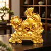 Atacado de FábricaMúltiplos Estilos Peixe Koi Ano Após Ano Peixe Dragão Dourado Casa Escritório Atrair Riqueza Desktop Ornamentos de Liga