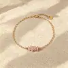 Pulsera estilo bohemio transfronteriza para mujer, set combinado de piedras naturales coloridas irregulares, joyería de mano de acero inoxidable al por mayor