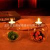 Florero Ecológico Micro-Paisaje Estilo Europeo Vidrio Transparente Espeso Portavelas Decoración de Mesa de Boda Regalo