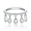 Anillos Creativos y Únicos con Borlas para Comercio Exterior Que No Se Desvanecen, Venta Caliente Transfronteriza de Anillos de Plata Moissanita de Nicho de Alta Gama