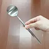 Cucharas Portuguesas de Acero Inoxidable para Uso Doméstico, Cucharas de Mango Largo y Cabeza Redonda, Cucharas Multifuncionales para Hoteles y Restaurantes, Cucharas de Mesa, Cucharas para Sopa, Cucharas para Plato Principal