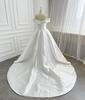 Vestido de Novia Ligero Francés 2025 Nueva Llegada Novia Estilo Hepburn Vintage Satén Hilo Discreto Un Hombro Elegante Vestido de Bienvenida