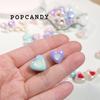 Cadena para teléfono móvil con accesorios de joyería hechos a mano en forma de corazón de dos colores, acrílico glutinoso suave y bonito, un color brillante que combina con todo.