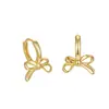 Pendientes de Plata de Ley S925 con Lazo 2025 Nuevo Estilo Coreano Estilo Ins Versátiles Pendientes de Gama Alta Chapados en Oro de 18 Quilates