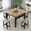 Mesa de comedor cuadrada en renta, mesa de comedor para apartamento pequeño, mesa de comedor y sillas para cafetería de té de leche de restaurante