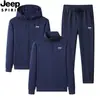 Sudadera con Media Cremallera para Hombre Estilo Nuevo 2026 Primavera y Otoño Holgada Tallas Grandes Ropa Deportiva Conjunto Casual de Tres Piezas