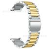 Correa de reloj inteligente transfronteriza compatible con Samsung 20 mm Huawei GT2 46 mm, correa de reloj de acero inoxidable de tres cuentas