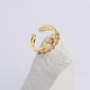 Anillo Aogu INS red cobre micro-incrustado 18K chapado en circonita geométrico amor anillo abierto femenino suministro transfronterizo