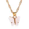 Novo Estilo Coreano Nova Moda Doce Colar de Borboleta Colorido Feminino Pequeno Fresco Estilo Simples All-match Cadeia de Clavícula Primavera e Outono