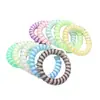 Cordón Luminoso de Alta Elasticidad para Teléfono Goma para el Cabello Color Sólido Banda de Goma Pulsera Grande Cuerda para el Cabello Color Caramelo Funda de Cuero Espiral