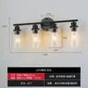 Transfronterizo Amazon retro industrial americano espejo faro E26 cubierta de vidrio baño 3-cabezas lámpara de pared sin