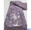 Tecido de Renda com Lantejoulas Florais 3D Plissado Europeu e Americano Vestido Renda com Lantejoulas para Noiva