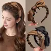 Faixa de Cabeça com Laço de Cetim para Mulheres, Design de Coroa Alta, Novo Modelo 2026, Uso Diário, com Dentes, Faixa de Cabeça para Lavar o Rosto, Presilha de Cabelo, Acessório de Cabelo