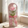 Ramo Creativo de una Sola Rosa para el Festival Qixi, Flor Artificial de Hilo Tejido, Regalo de Graduación para Amigos y Mejores Amigos, Venta al por Mayor Transfronteriza