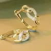 Pendientes de Lujo Accesible Cao Shi Shein para Mujer, con Micro-Adornos, Accesorios de Diseño de Nicho con Hebilla de Anillo Metálico, Pendientes Diarios
