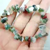 Pulseira de Pedras Naturais de Ágata de Cristal Coloridas Europeia e Americana Pulseira Elástica Joia Unissex