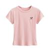 Camiseta de manga corta con hombros descubiertos de las Spice Girls para mujer, verano 2024, nueva figura, top corto ajustado con lazo bordado