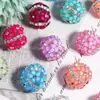 Cadena de Margaritas Coloridas Personalizada con Diamantes y Cuentas con Agujero Recto para Cadena de Teléfono DIY, Llavero, Cadena de Bolso Accesorios al por Mayor